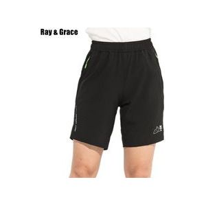 RAY GRACE Vrouwen Zomer Sport Shorts Sneldrogende Training Oefening Running Shorts Outdoor Reflecterende Trekking Wandelen Broek