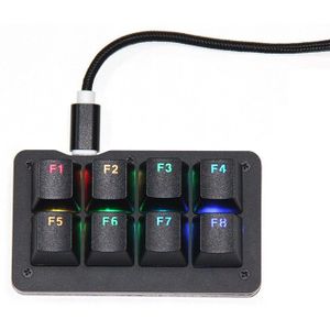 8-Key Een Hand Toetsenbord Custom Macro Programmering Kleine Sneltoets Ps Tekening Toetsenbord Bedraad Gaming Mechanische Toetsenbord