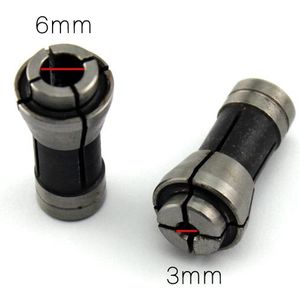 2 STUKS Set 6mm 3mm chuck 1/4 ""1/8"" Collet voor air die grinder mini stiftslijper pneumatische sterven slijpen Back-up Onderdelen Accessoires