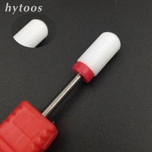 Hytoos Ronde Top Vat Keramische Nail Boor 3/32 &quot;Rotary Burr Bits Voor Manicure Nail Drill Accessoire Frees gereedschap