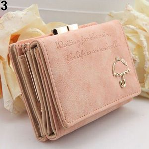 Vrouwen Paraplu Faux Lederen Clutch Trifold Wallet Creditcardhouder Carteira 9IJW