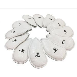 Catazer 12Pcs Pu Leer Golf Club Cap Prachtige Protector Iron Head Cover Set Sport Accessoires