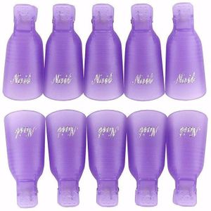 10Pcs Nagellak Remover Cover Aid Clip Nail Gel Remover Wrap Kit Manicure Pedicure Cleaner Bevestiging Cap Nail Art gereedschap Set