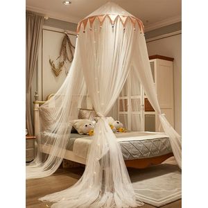 Prinses Wind Gratis Installatie Plafond Klamboe Versleutelde Netto Garen Dochter Kamer Bed Mantel Kinderen Thuis Punch Ronde