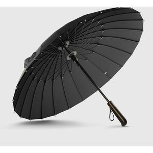 Olycat 24K Zwart En Blauw Business Paraplu Rechte Houten Handvat Sterke Wind Weerstand Mannen En Vrouwen Paraplu