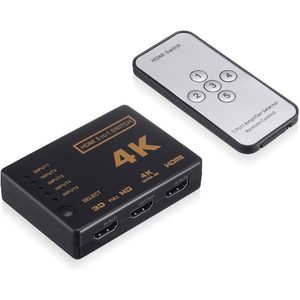1 Set 5 Poort Uhd 3D 4K 1080P Hdmi Splitter Schakelaar Selector Switcher Hub Ir Afstandsbediening Hdtv Hub infrarood Afstandsbediening