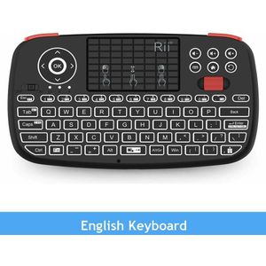 Rii I4 2.4G Mini Bluetooth Toetsenbord Russisch Engels Spanje Draadloze Toetsenborden Met Achtergrondverlichting Air Muis Voor Windows Android
