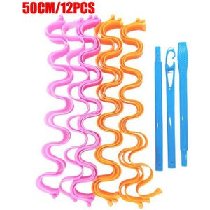 12Pcs Diy Haar Krultang 25/30/45/50/55/65Cm Draagbare Kapsel Roller sticks Duurzaam Makeup Curling Hair Styling Tools