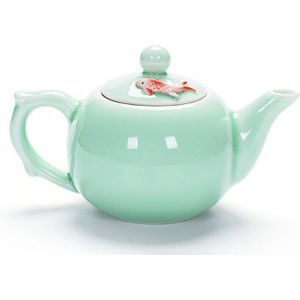 Creatieve Celadon Theepot Kleine Vis Theepot, Prachtige Theepot Waterkoker, Koffie Thee Sets, chinese Tradities Bloem Thee Pot Theewaar