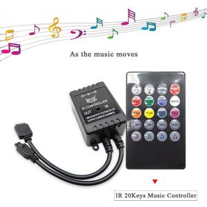20 Toetsen Muziek Voice Sensor Controller Sound Ir Afstandsbediening Praktische Home Party Rgb 3528 5050 Led Strip Licht Rgb controllers