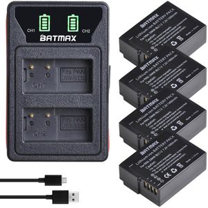 Batmax DMW-BLC12 BLC12E Batterij + Led Dual Charger Met Type C Poort Voor Panasonic FZ1000, FZ200, FZ300, G5, G6, G7, GH2, DMC-GX8