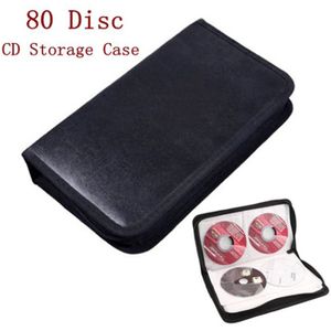 Leory 80 Disc Pu Dvd Cd Opslag Cd Houder Carry Bag Case Dj Faux Lederen Case Opslag Houder Organizer Wallet box Voor Vcd Dvd Cd