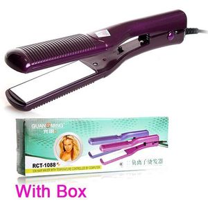 2 In 1 Stijltang Professionele Haar Stijltang Curler Toermalijn Keramische Elektrische Stijltang Haar Ijzer