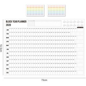 Jaar Jaarlijkse Plan Kalender Dagelijkse Schema Met Sticker Stippen Muur Planner Kawaii Briefpapier Studie Planning Leren Voor Kinderen
