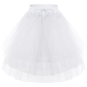 Iefiel Kids Meisjes Hoopless 3 Lagen Netting Pluizige A-lijn Petticoat Onderrok Crinoline Slip Voor Bruiloft Bloem Meisjes Petticoat