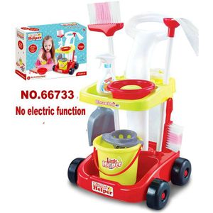 53Cm Kids Floor Cleaning Speelgoed Chlidren Emmer Mop Bezem Stofzuiger Play Set Pretend Play Speelgoed Voor Meisjes 3-6 Jaar