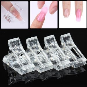 5 stks/set Nail Tips Clip Clear Quick Building Valse Vinger Nail Extension Maincure Art Builder Polymer Gel UV Gel Mold dual Formulieren