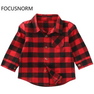 Baby Jongens Meisjes Shirt Kids Kleding Lange Mouwen Plaids Shirt Casual Controles Blouse Tops Voor Jongens En Meisjes 2-7Years