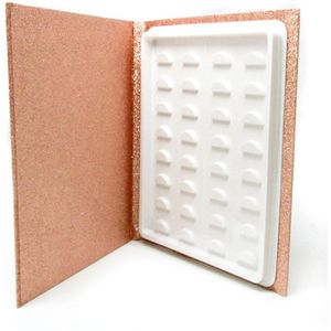 16 Paar Glitter Papier Verpakking Care Make Display Cosmetische Wimper Opslag Boek Reizen Compartiment Sample Catalogus