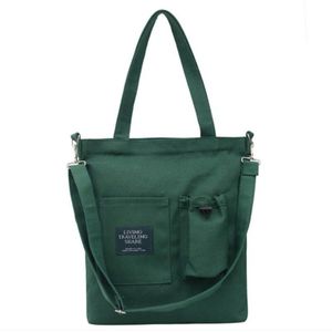 Vrouwen Canvas Tas Rits Schoudertas Vrouwelijke Herbruikbare Grote Capaciteit Shopper Tote Dames Eco Doek Boodschappentassen