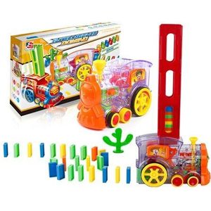 Domino Trein Auto Speelgoed Automatische Sets Up 60 Pcs Domino Met Laden Cartridge Lights & Geluid Speelgoed Cadeau Voor Kinderen kid