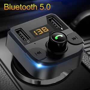 JINSERTA Auto Mp3 Speler Bluetooth 5.0 FM Zender met U Disk TF Auto Muziek Play Dual USB 3.4A Quick Charger