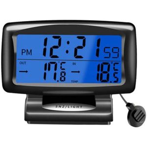 Auto Led Thermometer Tijd Elektronische Klok Horloge Auto Nachtlampje Klok Temperatuur Display Auto-interieur Producten Lichtgevende Auto