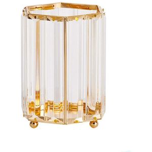 Licht Luxe Kaptafel Make Organizer Glas Cosmetische Organizer Opslag Container Pennenhouder Caja De Cosmeticos