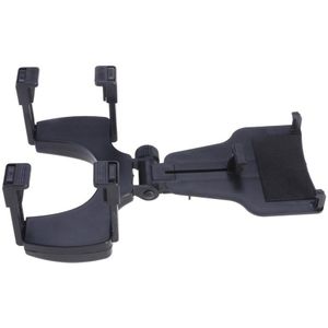 Mobiele Telefoon Auto Mount Beoordeling Spiegel Telefoon Houder Cradle Stand Voor Gps (Zwart)