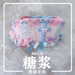 Lolita Zoete Roze Blauw Paars Verpleegkundige Hoed Haarspeldjes Japanse Macaron Schattige Strik Haarspeld Kawaii Snoep Kleur Haar Clip Cosplay