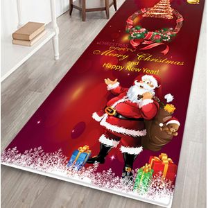 3D Kerst Mat 40x120CM Anti-slip Kerstman Snowman Welkom Deurmatten Indoor Tapijten Home Decor vloerkleed # w