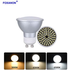 Foxanon Led Spotlight GU10 7 w LED Gloeilamp 128 leds AC 110 v Bombillas LED 3 kleuren 3000 k 4300 k 6500 k Koel Wit Home Decor Verlichting