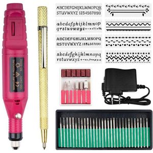 Elektrische Micro-Graveur Pen Mini Diy Vibro Graveren Tool Kit Voor Metaal Keramische Plastic Hout Sieraden Met 6 polijsten Hoofd