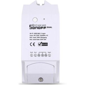 Sonoff Dual 2ch Wifi Smart Draadloze Schakelaar 15A 2500W/2 Gang 10A 2200W/1 Gang Sonoff IP66 Waterdichte Case Sonoff Dr Din Rail Lade
