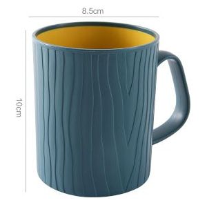 Nordic Stijl Twee-Kleur Mondwater Cup Hoge Temperatuur Weerstand Geurloos Glad Met Handvat Plastic Tandenborstel Beker