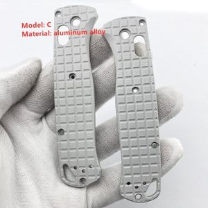 1 Paar Aluminium Antislip Diy Handvat Weegschalen Patches Voor Benchmade Bugout 535 Vervanging Reparatie Gereedschap Onderdelen