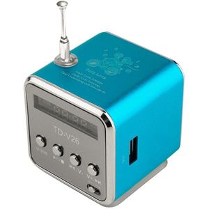 TD-V26 Mini Speaker Bluetooth-Compatibel 5.0 Fm Radio Ontvanger MP3 Speler Soundbar Draagbare Led Screen Fm Radio Functie Speaker