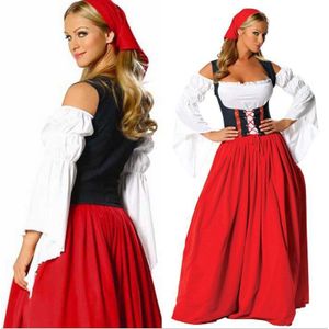 Vrouwen Duitse Oktoberfest Kostuum Traditionele Beierse Bier Festival Bier Maid Fancy Dress M-XL