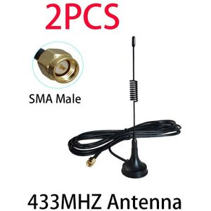 433 Mhz Antenne 433 Mhz 2 Stuks 5dbi Antena Gsm Sma Male Connector Met Magnetische Voet Iot Ham Radio Signaal booster Wireless Repeater