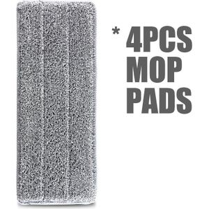 Platte Squeeze Mop Voor Wassen Floor Cleaning Met Emmer En Microfiber Herbruikbare Pads Rvs Handvat Nat Of Droog Mop emmer