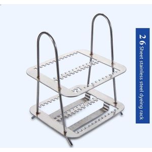 1Pcs Rvs Verven Rack 30 Stuks Van Laboratorium Slide Rack 26 Stuks Van Verven Rack Snijden Rack