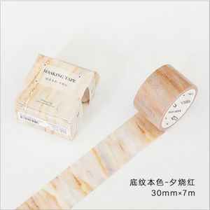 30mm Breed Houtnerf Rode Zonsondergang Shading Kleur Decoratie Washi Tape DIY Planner Dagboek Scrapbooking Afplakband Escolar