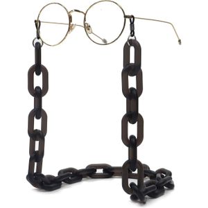 Oversize Black Acryl Zonnebril Kettingen Voor Vrouwen Mannen Chunky Antislip Leesbril Bandjes Koord Brillen Houder Hals