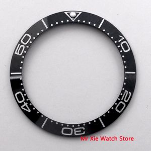 38 Mm Horloge Onderdelen Keramiek Bezel Met Witte Mark Insert Voor 40 Mm Automatische Horloges