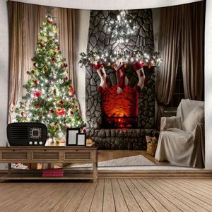 Decoratief Tapijt Kerst Serie Digitale Afdrukken Tapestry Verschillende Europese Amerikaanse Stijl Kerstboom Hangen Doek