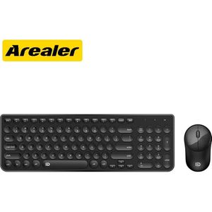 Fude IK6630 Wireless Keyboard &amp; Mouse Combo 2.4Ghz Slimme Energiebesparende Stille Klikken Vervanging Voor Laptop Computer En mac