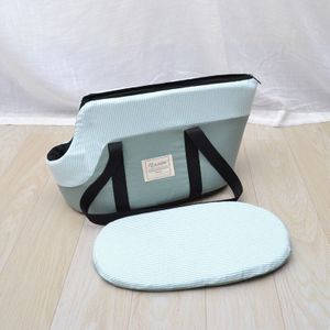 Opvouwbare Reizen Outdoor Hond Kat Draagtas Draagbare Ademend Gestreepte Huisdier Handtas Puppy Tote Slings Voorste Zakken Alle Seizoenen Pug