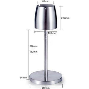 Vloerstaande Asbak, Telescopische Roestvrij Staal Winddicht Asbak Met Deksel, Grote Draagbare Onbreekbaar Asbak Voor Thuis Offic