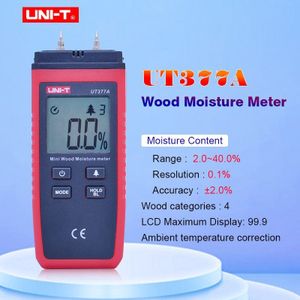 UNI-T UT377A Digitale Hout Vochtmeter Hygrometer Vochtigheid Tester Papier Multiplex Andere Houten Materiaal Mini Hout Vochtmeter