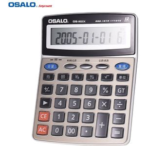 Multifunctionele Rekenmachine Muzikale Elektronische Desktop Calculator Counter 12-Cijfers Lcd Display Met Klok Voice Lezen